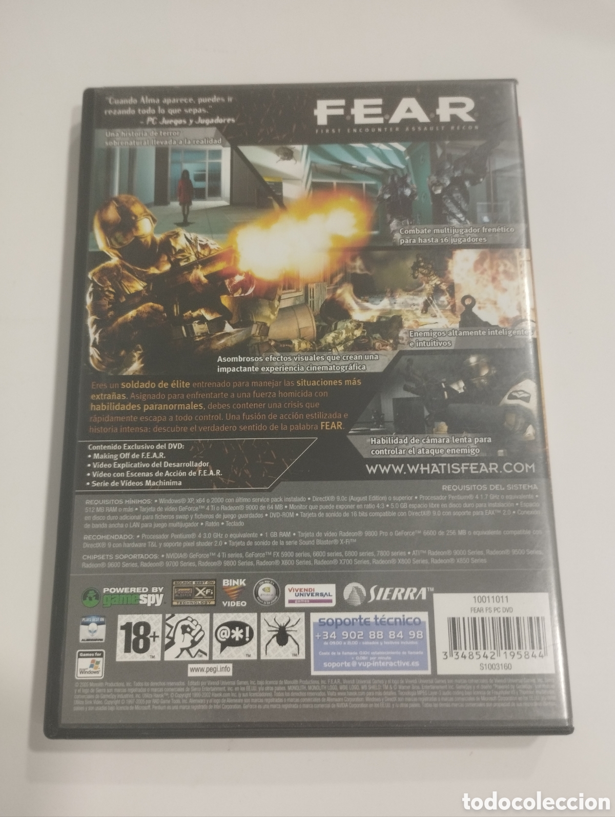 Videojuegos y consolas: F.E.A.R, first encounter assault recon. PC. DVD. - Foto 4