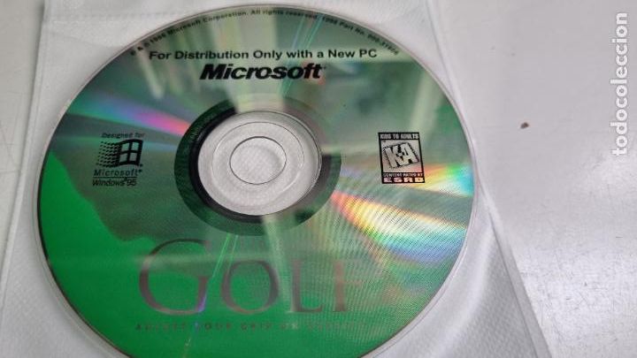 Videojuegos y consolas: CD Juego ORIGINAL Microsoft GOLF (A&ntilde;os 90) - Foto 2