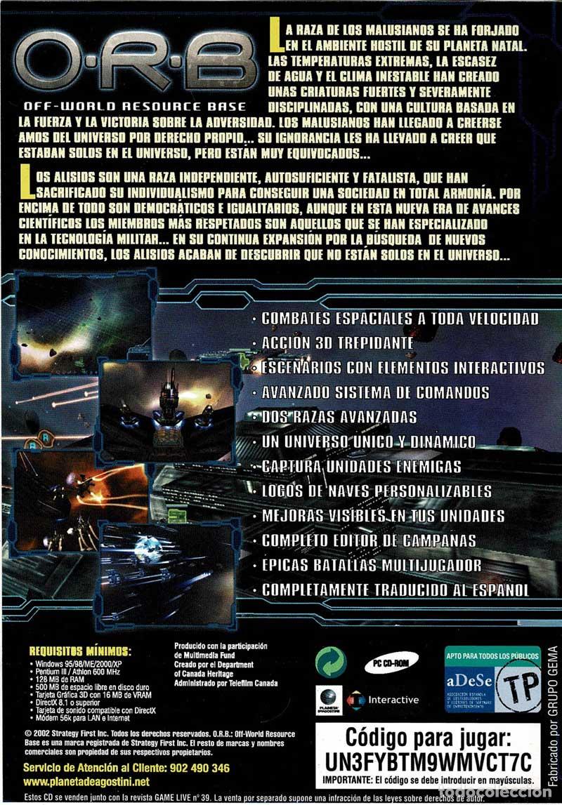 Videojuegos y consolas: O.R.B. Off World Resource Base. Game Live No. 39. PC - Foto 2