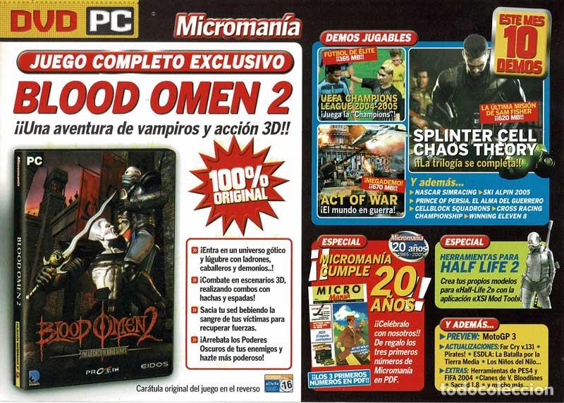 Videojuegos y consolas: Blood Omen 2. Microman&iacute;a No. 122. PC - Foto 1