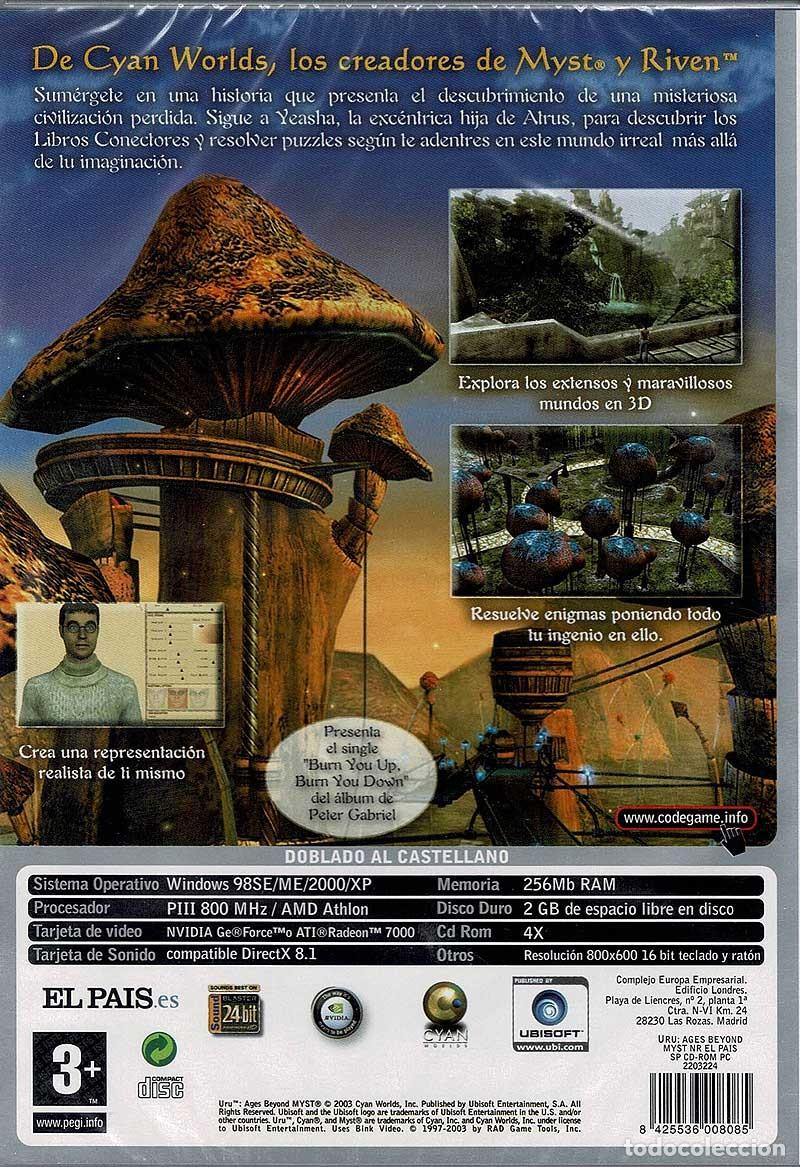Videojuegos y consolas: URU: Ages Beyond Myst. PC (nuevo y precintado) - Foto 2