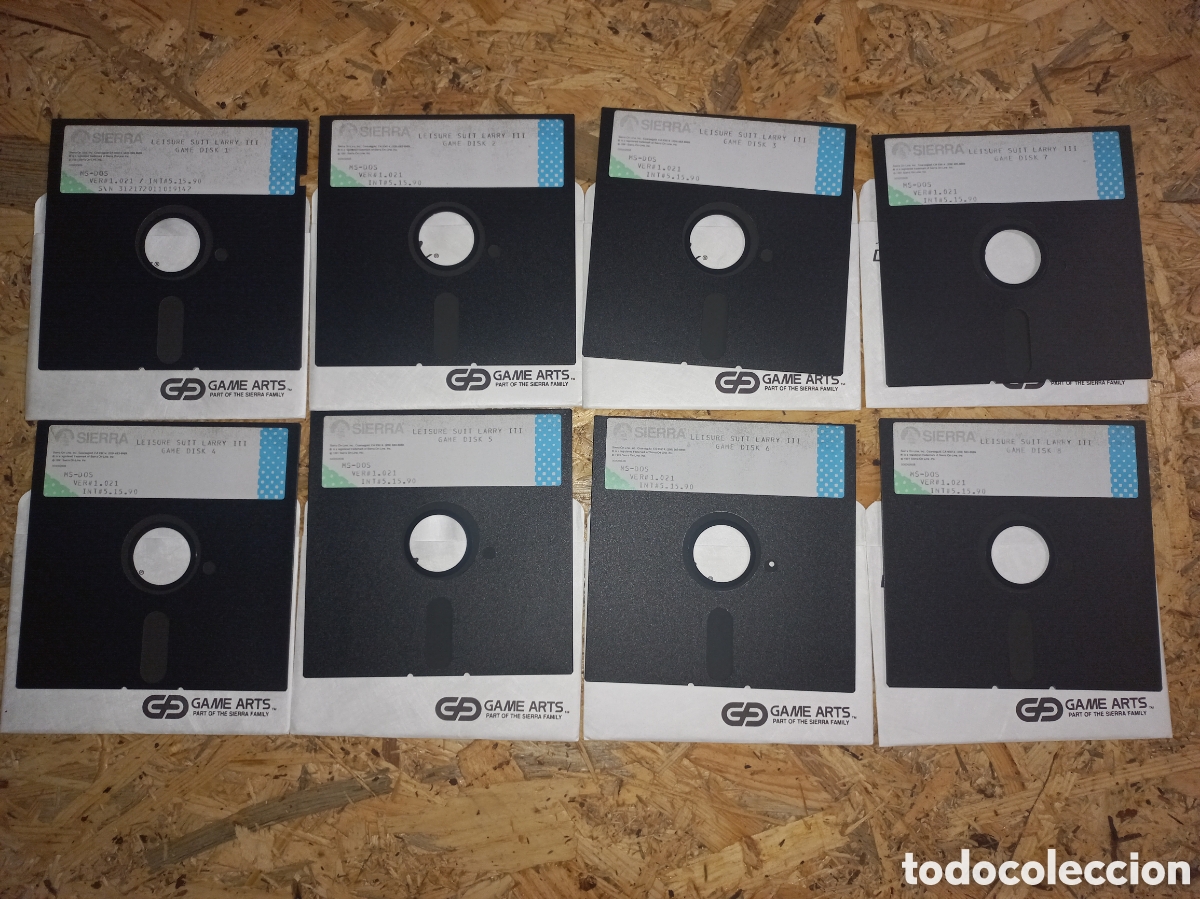 Videojuegos y consolas: PC MS-DOS 5,25 LEISURE SUIT LARRY III DISKETTES - Foto 1