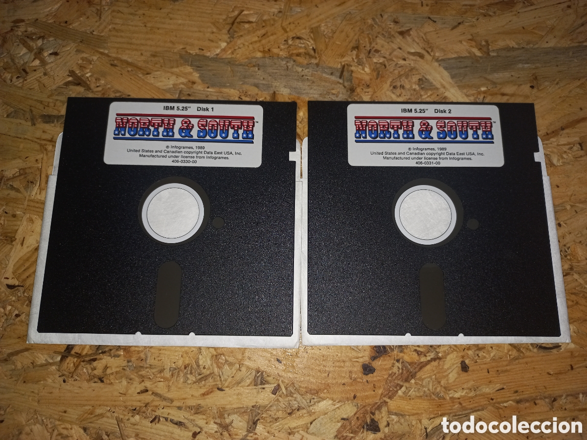 Videojuegos y consolas: PC IBM 5,25 NORTH & SOUTH DISKETTES - Foto 1