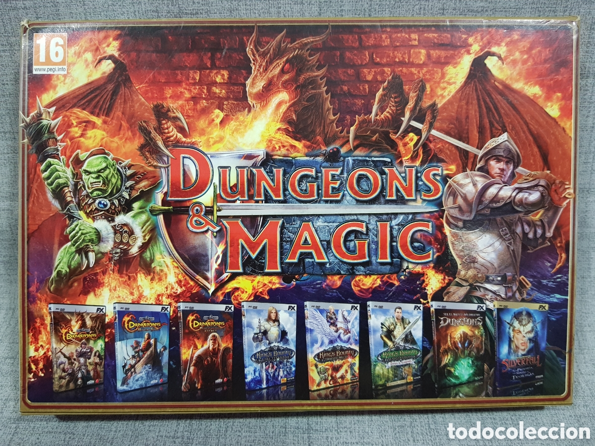 Videojuegos y consolas: CAJA DUNGEONS & MAGIC JUEGOS PARA PC - Foto 1