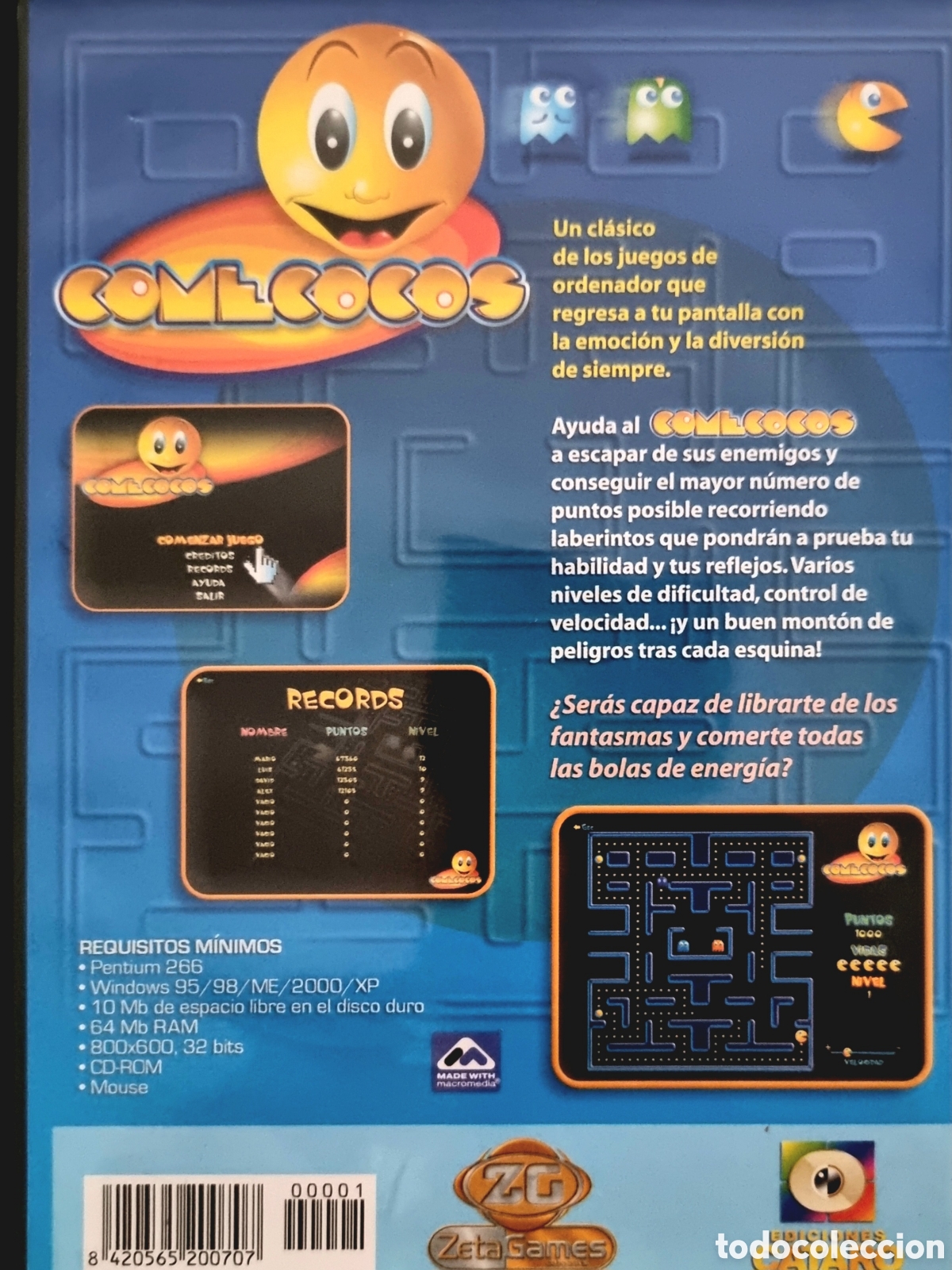 Videojuegos y consolas: COMECOCOS. EDICIONES CATARO. PC CD-ROM. ARCADE ZETA GAMES. - Foto 4