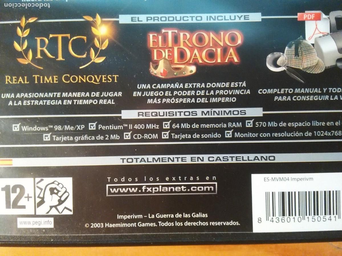 Videojuegos y consolas: IMPERIUM ( JUEGO ANTIGUO PARA PC) - Foto 3