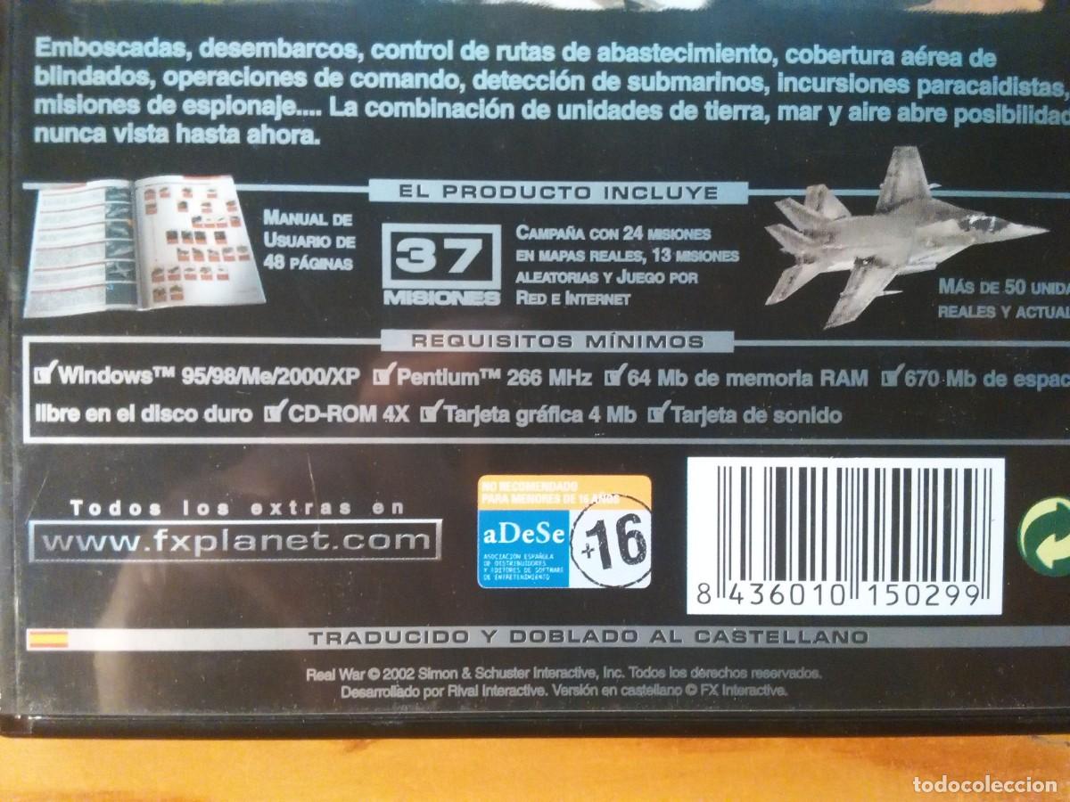 Videojuegos y consolas: REAL WAR ( JUEGO ANTIGUO PARA PC) - Foto 3