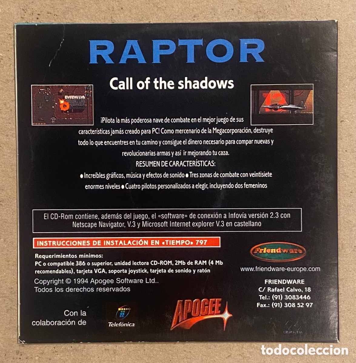 Videojuegos y consolas: JUEGO PC. RAPTOR CALL THE SHADOW. (1994). - Foto 3