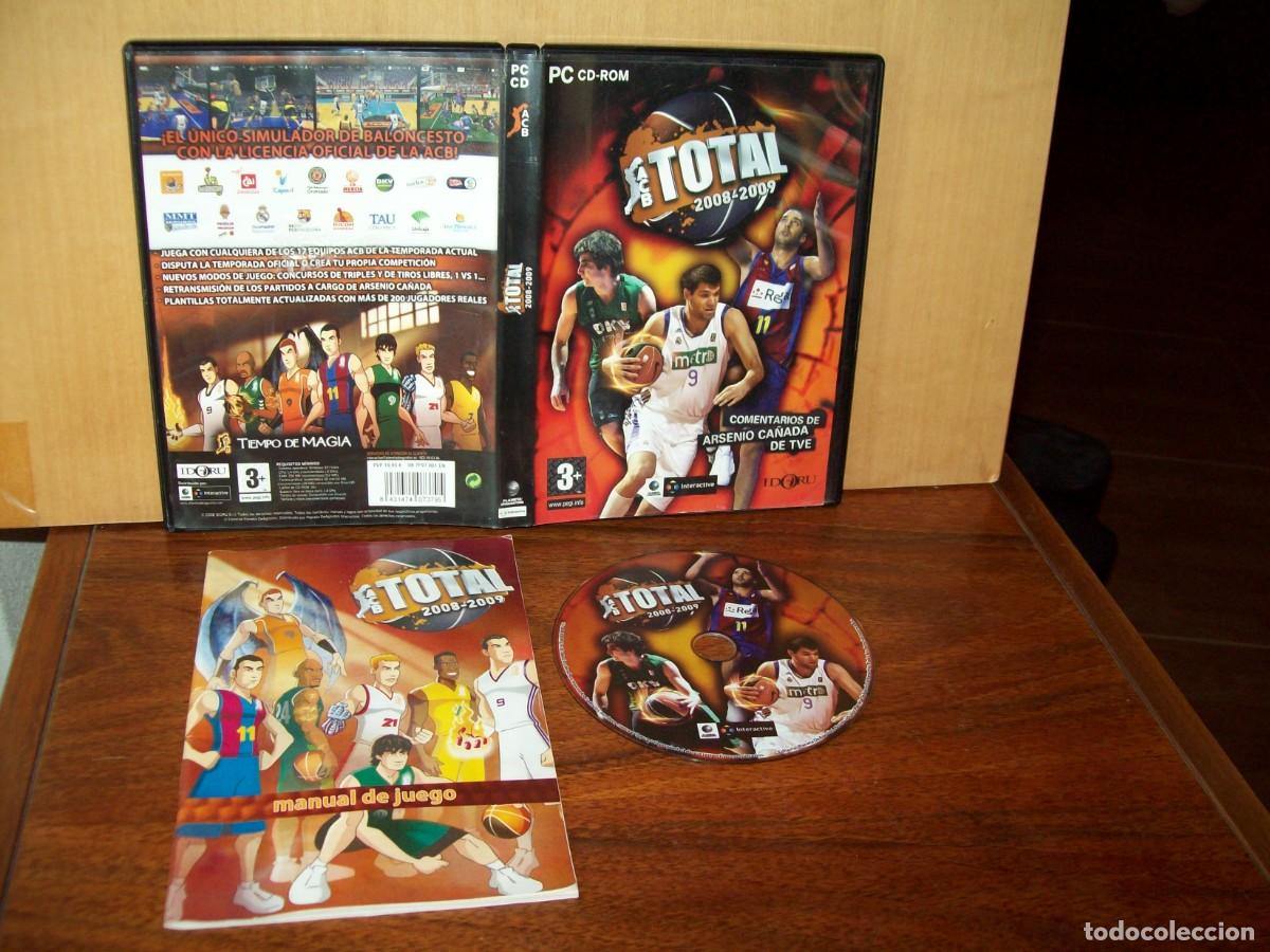 Videojuegos y consolas: ACB TOTAL 2008 - 2009 - JUEGO PC CD-ROM COMPLETO COMO NUEVO - Foto 1