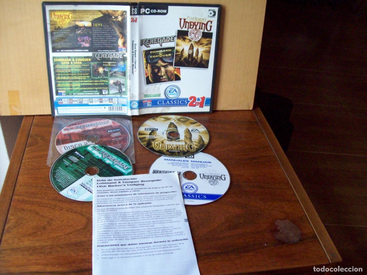 Videojuegos y consolas: CLIVE BARKER`S UNDYING + COMMAND & CONQUER (RENEGADE) JUEGO PC COMPLETO 4 DVDS - Foto 1