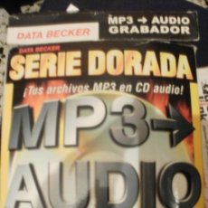 Videojuegos y Consolas: ANTIGUO PROGRAMA ORDENADOR SERIE DORADA MP3 AUDIO GRABADOR TUS ARCHIVOS MP3 EN CD AUDIO AÑO 2001