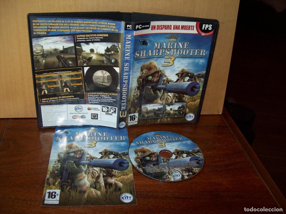 Marine Sharpshooter 3 Unreal CD Expert jogo PC fraco sniper elite