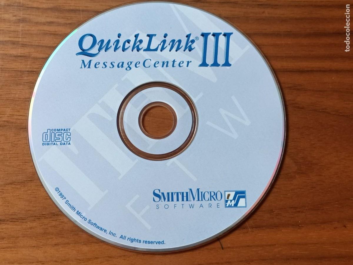 Videojuegos y consolas: DISCO PC, SMITH MICRO SOFTWARE, QUICK LINK III, MESSAGE CENTER. 1997 SMITH MICRO SOFTWARE EN C.D. - Foto 1