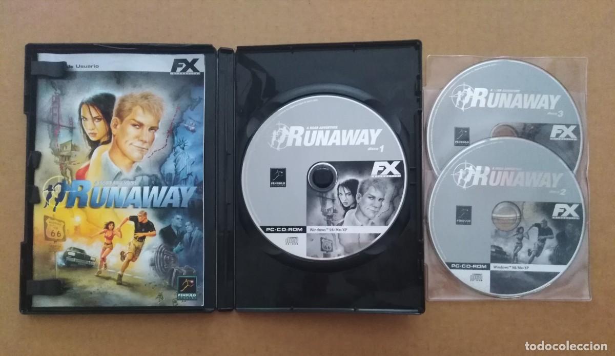 Videojuegos y consolas: Juego PC CD-Rom Runaway: A Road Adventure (P&eacute;ndulo Studios, 2003). FX Interactive. 3 discos. - Foto 3
