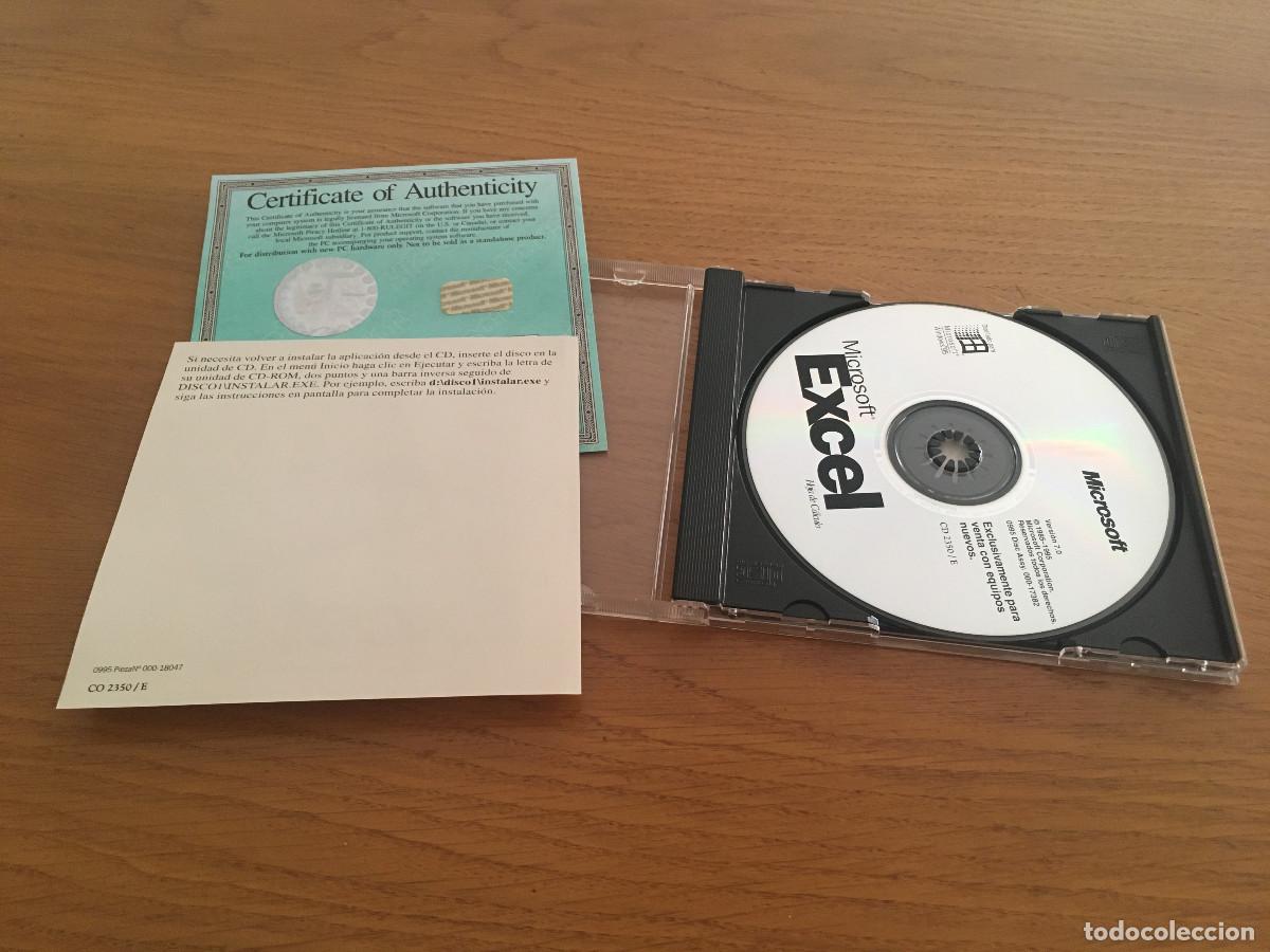 Videojuegos y consolas: Excel para Windows 95 con certificado de autenticidad. - Foto 5