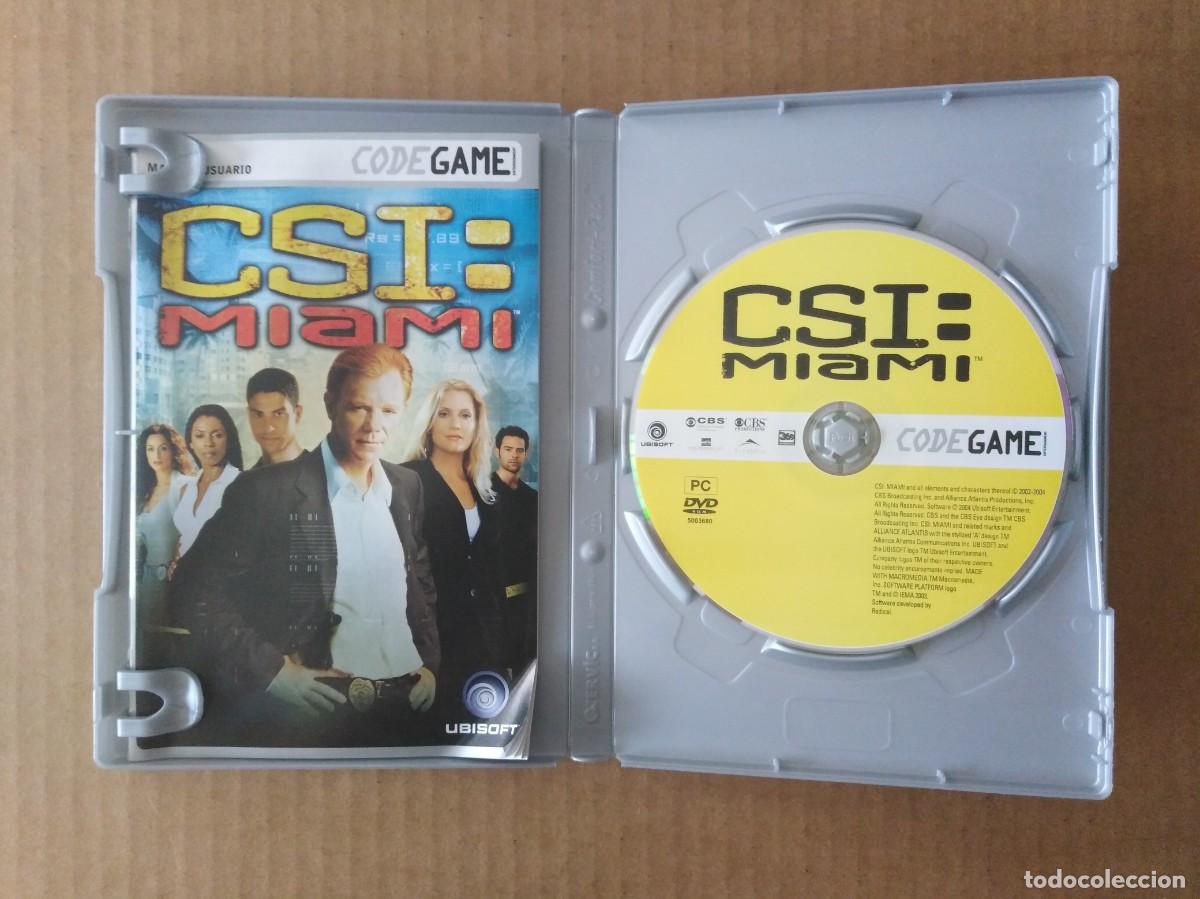 Videojuegos y consolas: Juego PC DVD-Rom CSI: Miami (Ubisoft, 2004). Con manual. En castellano. Code Game. - Foto 3
