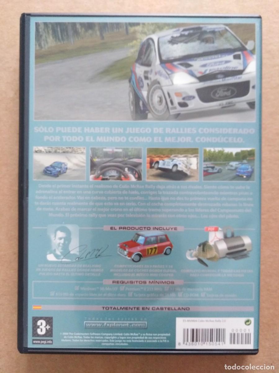 Videojuegos y consolas: Juego PC CD-Rom Colin McRae Rally 2.0 (Codemasters, 2000). Con manual y pegatinas. FX Interactive. - Foto 2