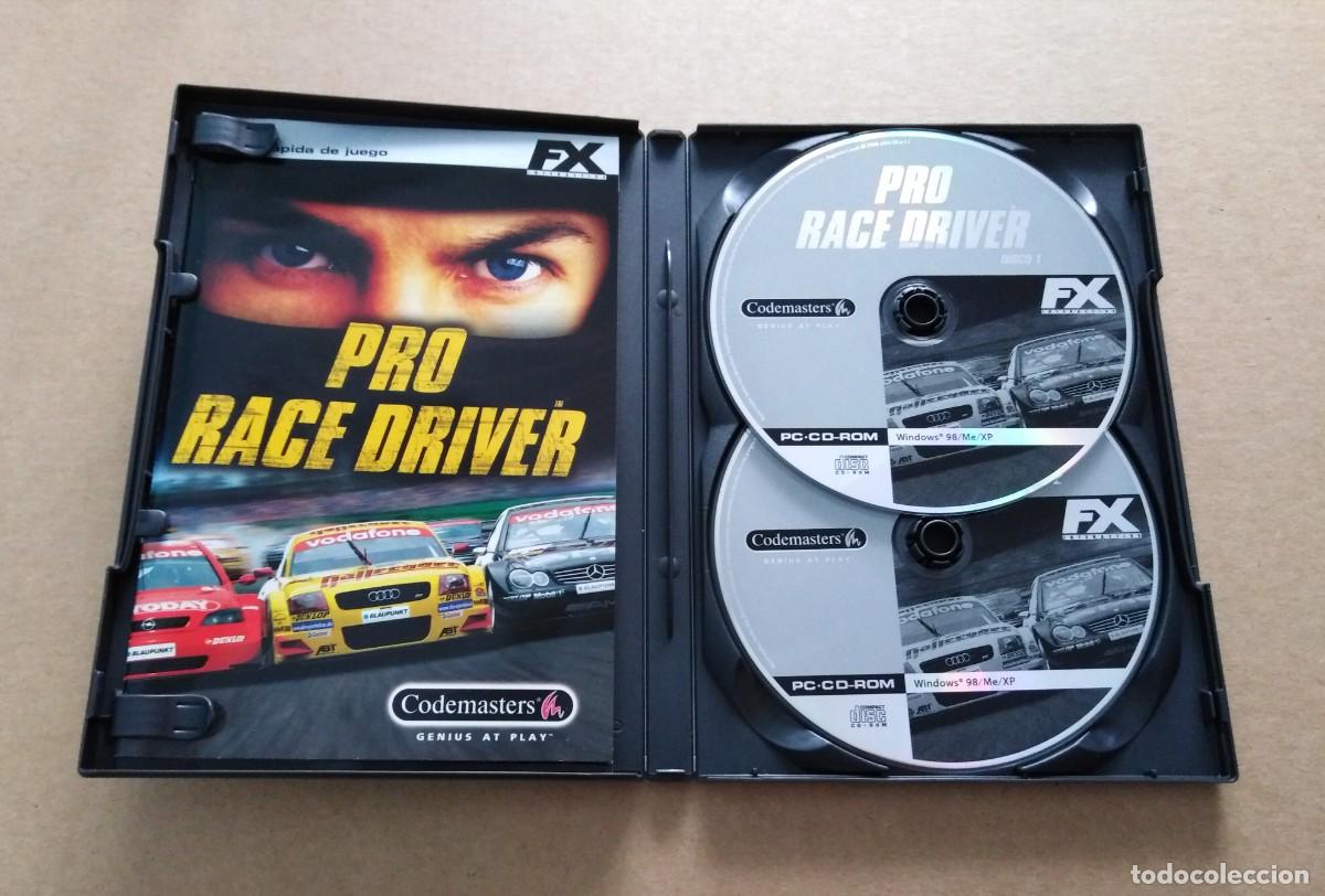 Videojuegos y consolas: Juego PC CD-Rom Pro Race Driver (Codemasters, 2003). 2 discos. Con manual y pegatinas. - Foto 3