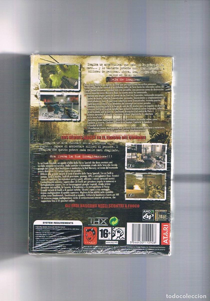 Videojuegos y consolas: Juego pc Shadow ops red mercury Atari nuevo precintado - Foto 2