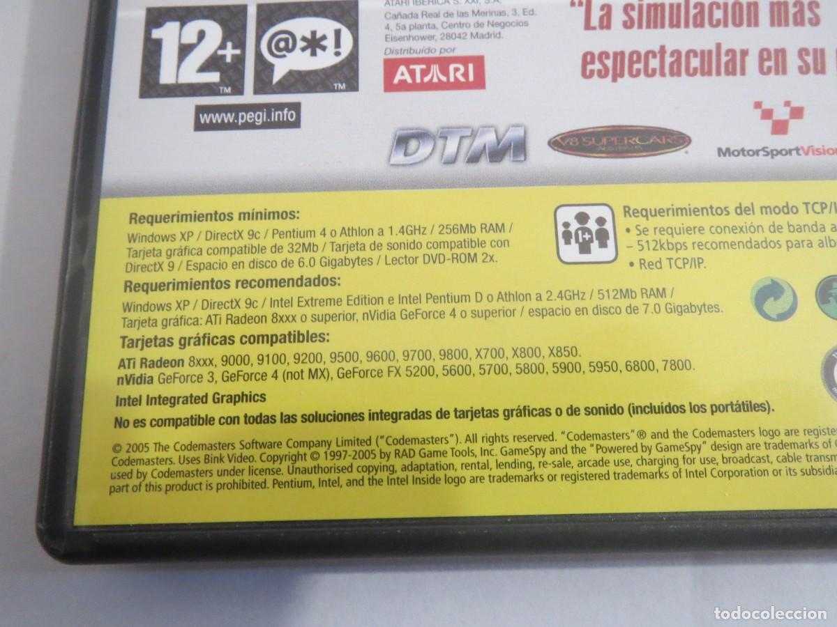 Videojuegos y consolas: TOCA RACE DRIVEN 3 CODEMASTERS BESTSELLERS 2005 PAL ESP PC 1 DVD COMO NUEVO - Foto 3