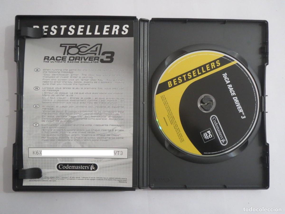 Videojuegos y consolas: TOCA RACE DRIVEN 3 CODEMASTERS BESTSELLERS 2005 PAL ESP PC 1 DVD COMO NUEVO - Foto 4