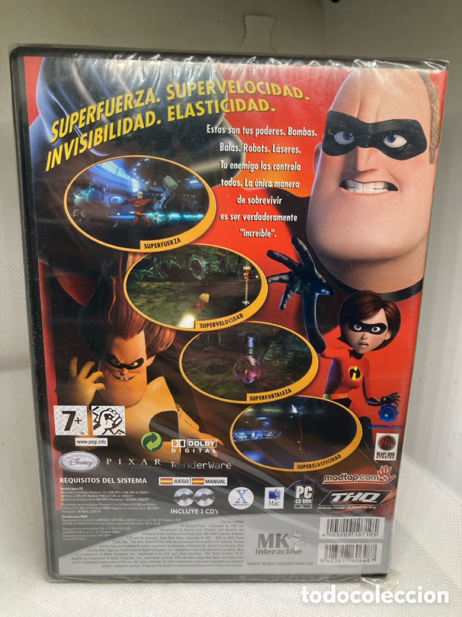 Videojuegos y consolas: PC/MAC CD ROM LOS INCRE&Iacute;BLES precintado - Foto 2