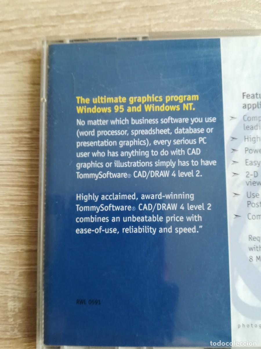 Videojuegos y consolas: CAD / DRAW 4 LEVEL 2 - WINDOWS 95 - PC CD ROM - TOMMYSOFTWARE - A&Ntilde;O 1995. - Foto 7