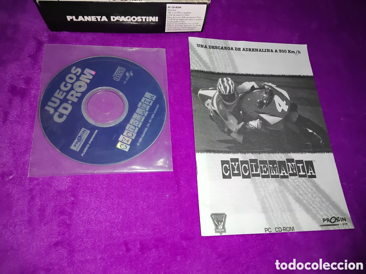 Videojuegos y consolas: CYCLEMANIA IBM PC RETRO VINTAGE DISCO CD - Foto 2