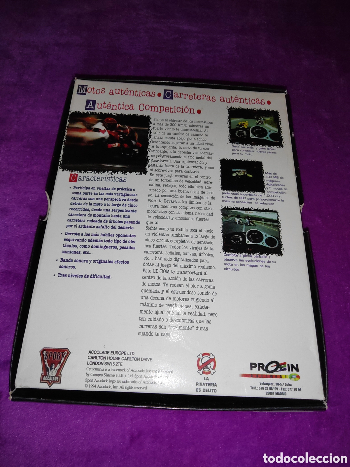 Videojuegos y consolas: CYCLEMANIA IBM PC RETRO VINTAGE DISCO CD - Foto 3