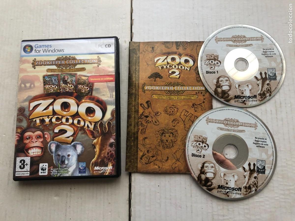 Videojuegos y consolas: ZOO TYCOON 2 ZOOKEEPER COLLECTION PC CD KREAETN - Foto 1
