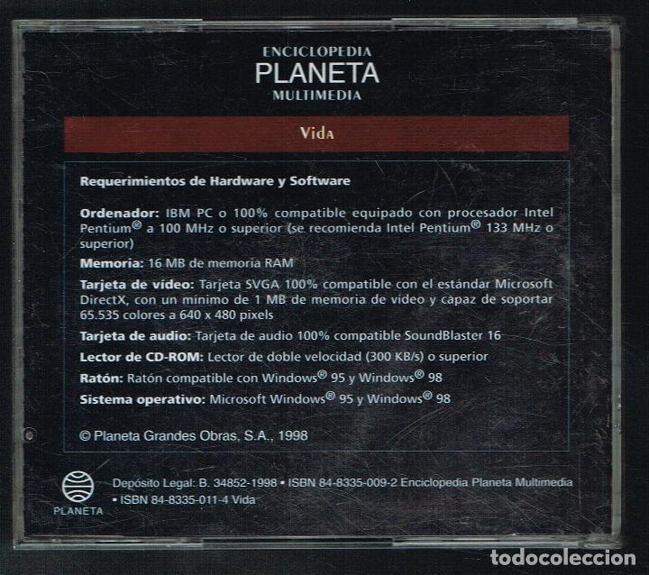 Videojuegos y consolas: ENCICLOPEDIA PLANETA MULTIMEDIA 2 - VIDA - CD ROM PC 2000 - Foto 2