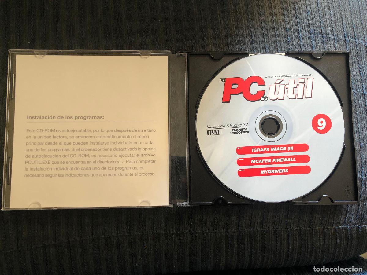 Videojuegos y consolas: Software antiguo original. CD-ROM. PC &Uacute;til n&ordm; 9. Igrafx Image (II), McAfee Firewall, My Drivers. - Foto 2