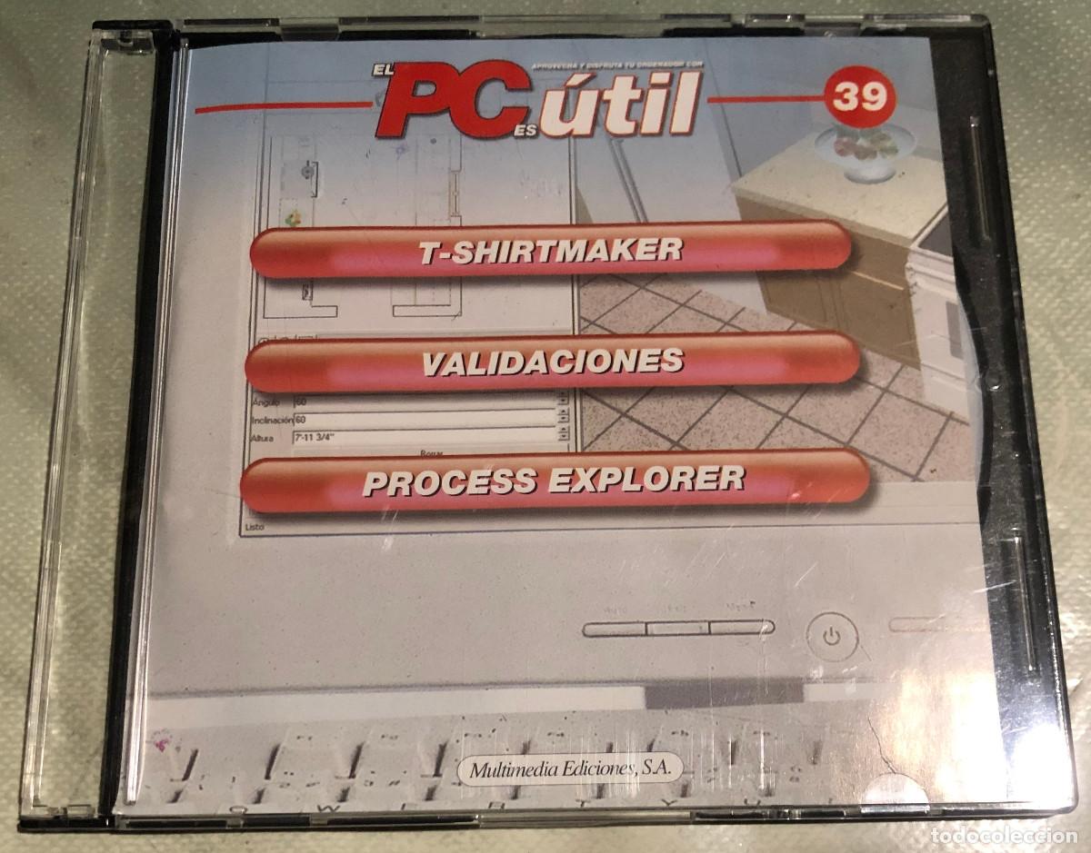 Videojuegos y consolas: Software antiguo original. PC &Uacute;til n&ordm; 39. CD-ROM. T-Shirtmaker, Validaciones, Process Explorer. - Foto 1