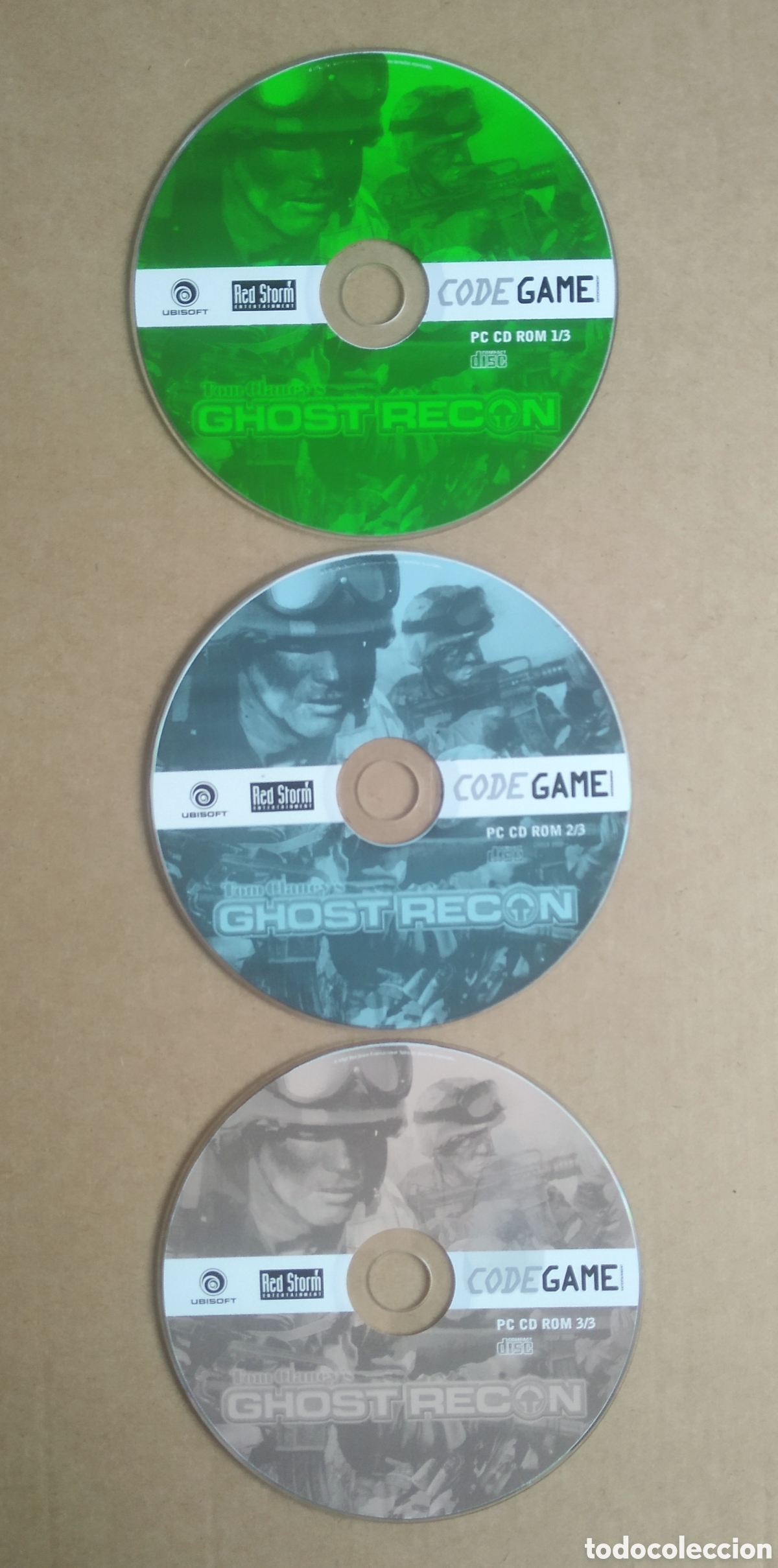 Videojuegos y consolas: Juego PC CD-Rom Tom Clancys Ghost Recon (Ubisoft, 2002). 3 discos. En castellano. Code Game. - Foto 3