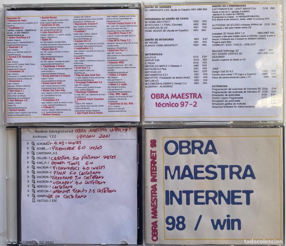 Videojuegos y consolas: OBRA MAESTRA recopilaci&oacute;n Software pc/win vintage - Foto 1