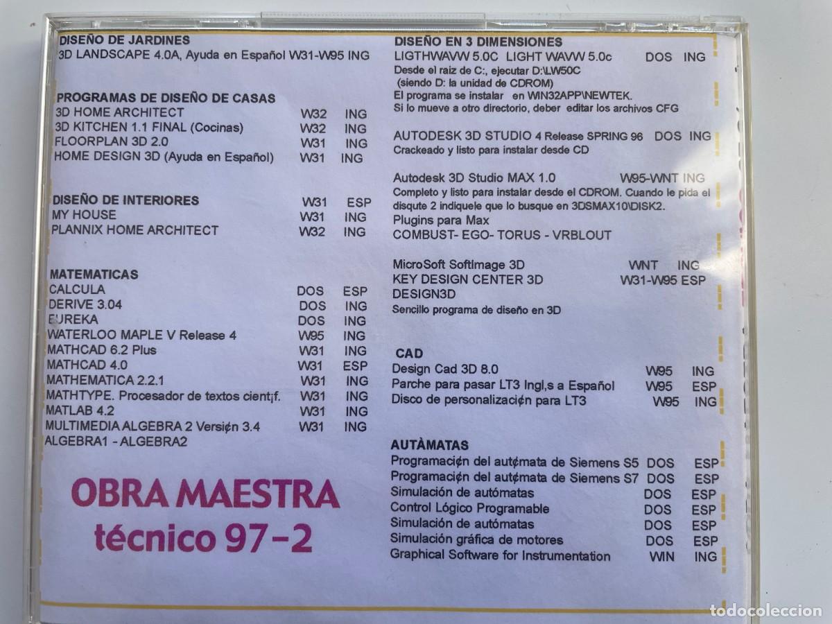 Videojuegos y consolas: OBRA MAESTRA recopilaci&oacute;n Software pc/win vintage - Foto 2