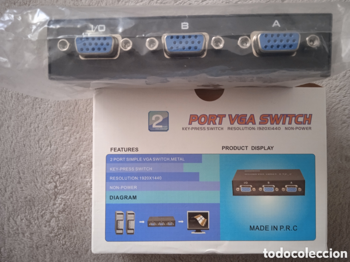 Videojuegos y consolas: PORT SWITCH cambio 2 VGAs - Foto 2