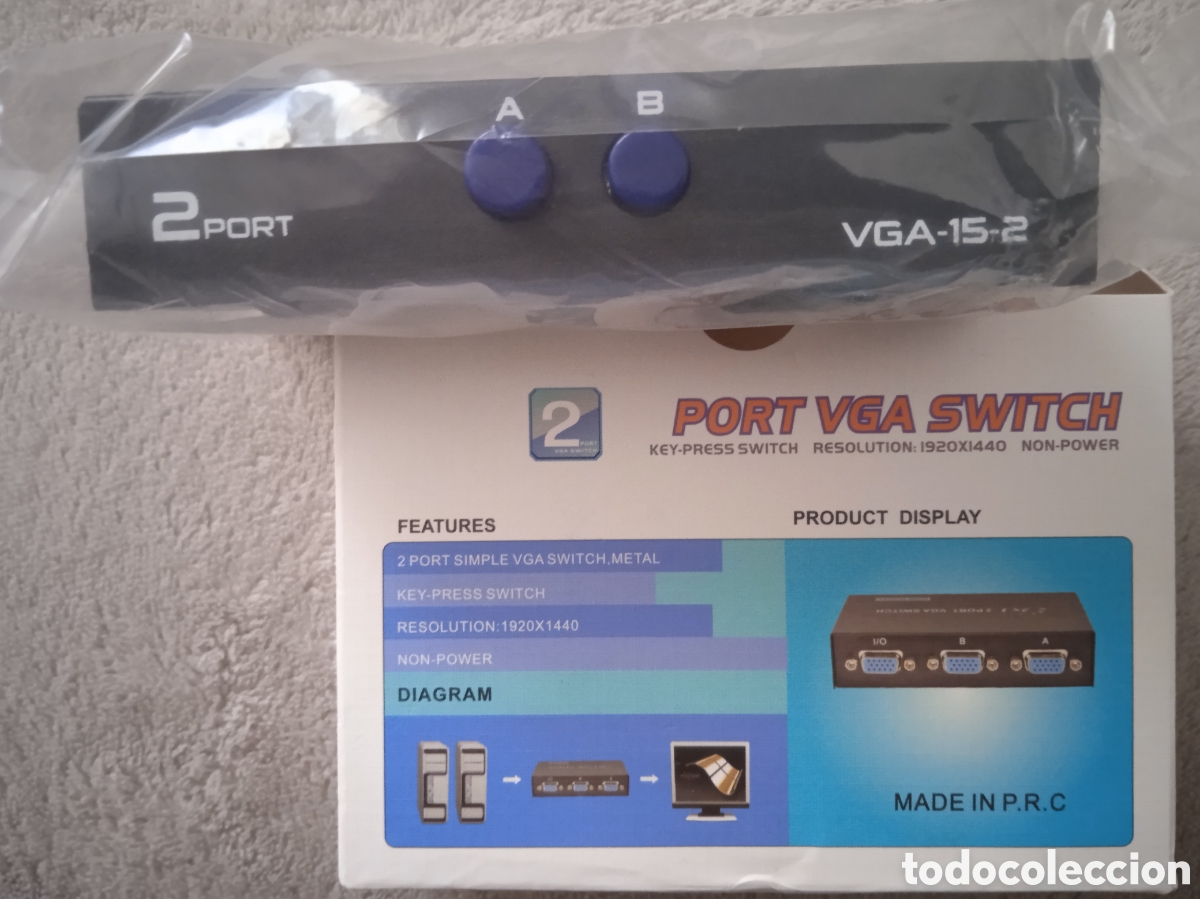 Videojuegos y consolas: PORT SWITCH cambio 2 VGAs - Foto 3