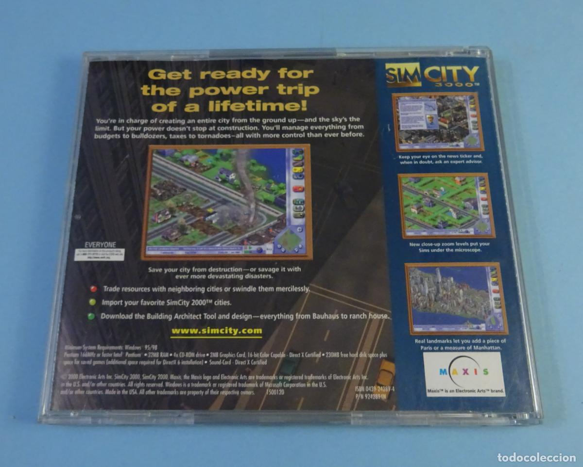 Videojuegos y consolas: SIM CITY 3000. ESTUCHE Y CAR&Aacute;TULA SIN CD - Foto 2