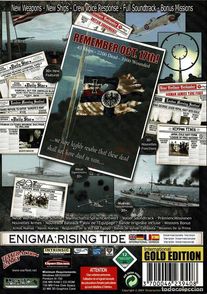 Videojuegos y consolas: Enigma Rising Tide Chapter One 1937. Gold Edition. Versi&oacute;n Internacional. PC - Foto 2