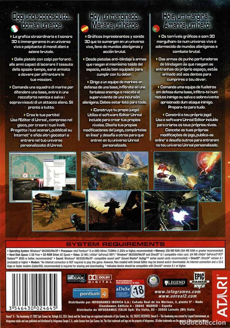 Videojuegos y consolas: Unreal II. The Awakening. PC - Foto 2