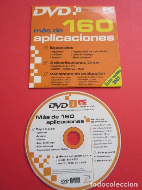 Videojuegos y consolas: 160 APLICACIONES - PC ACTUAL JUNIO 2003 - MICROSOFT WINDOWS DVD CD - Foto 1