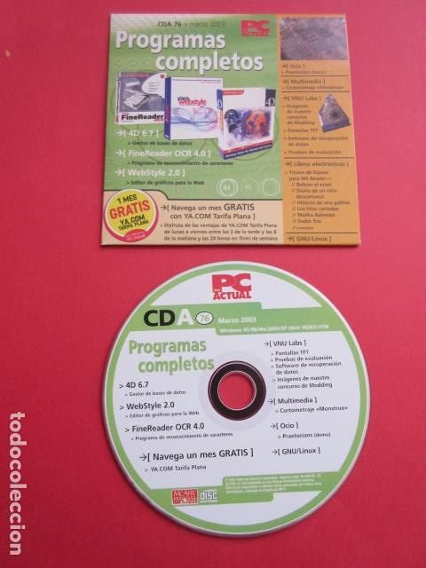 Videojuegos y consolas: 4D 6.7 FINEREADER OCR WEBSTYLE 2.0 - PC ACTUAL MARZO 2003 - MICROSOFT WINDOWS DVD CD - Foto 1