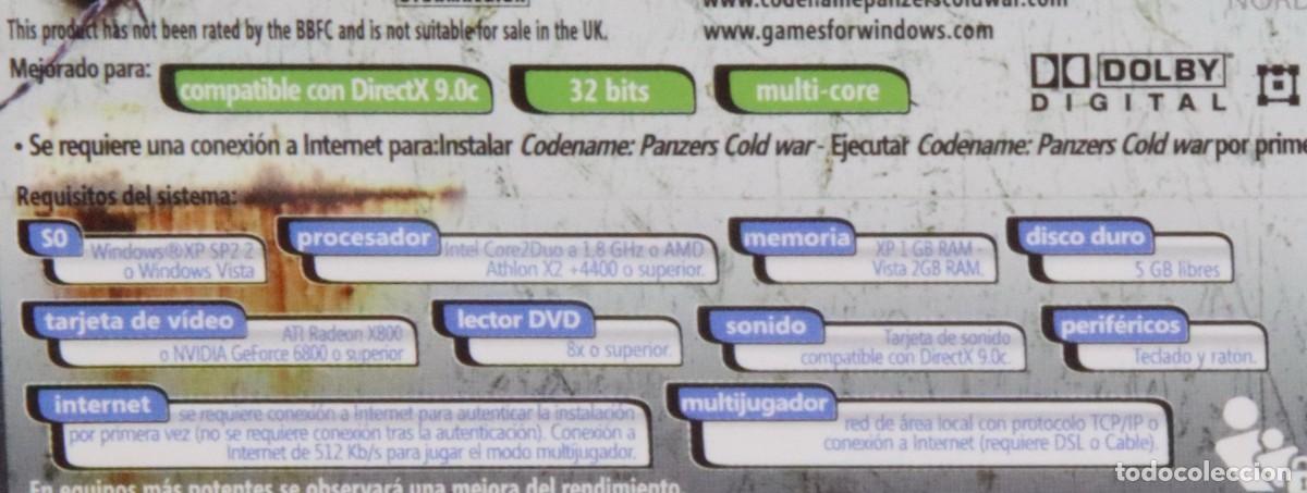 Videojuegos y consolas: Juego PC. Codename Panzer Cold War. PC-DVD Pedido m&iacute;nimo 6 &euro; - Foto 2