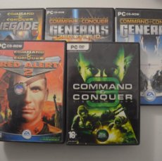 Videojuegos y Consolas: LOTE JUEGOS PC COMMAND & CONQUER RED ALERT RENEGADE GENERALS ZERO:HOURS TIBERIUM WARS WESTWOOD EA