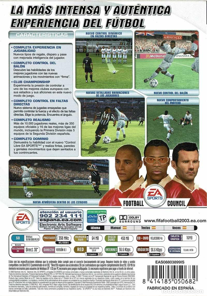 Videojuegos y consolas: FIFA Football 2003. PC - Foto 2
