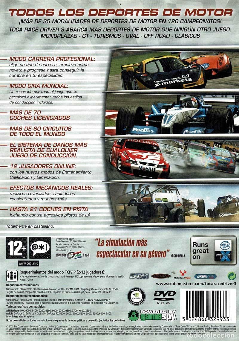 Videojuegos y consolas: Toca Race Driver 3. The ultimate racing simulator. PC - Foto 2