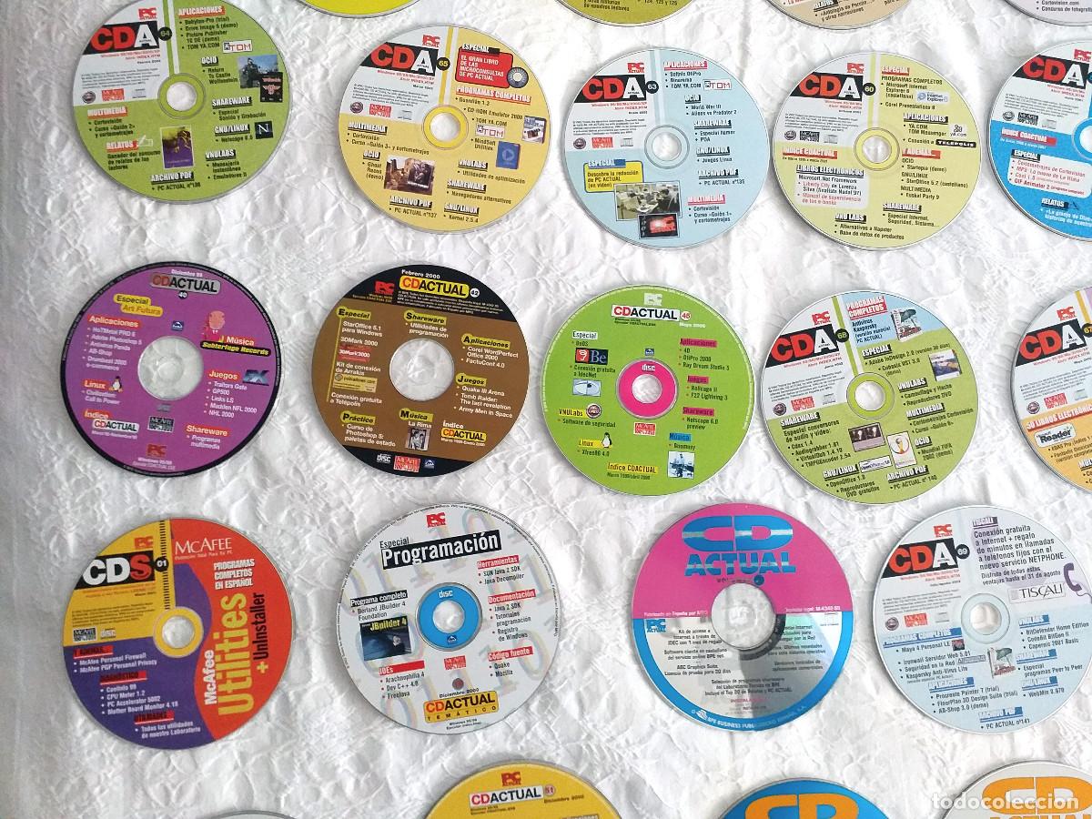 Videojuegos y consolas: Lote CDs Revista PC Actual - Foto 6