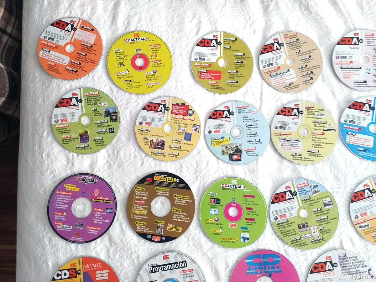 Videojuegos y consolas: Lote CDs Revista PC Actual - Foto 8