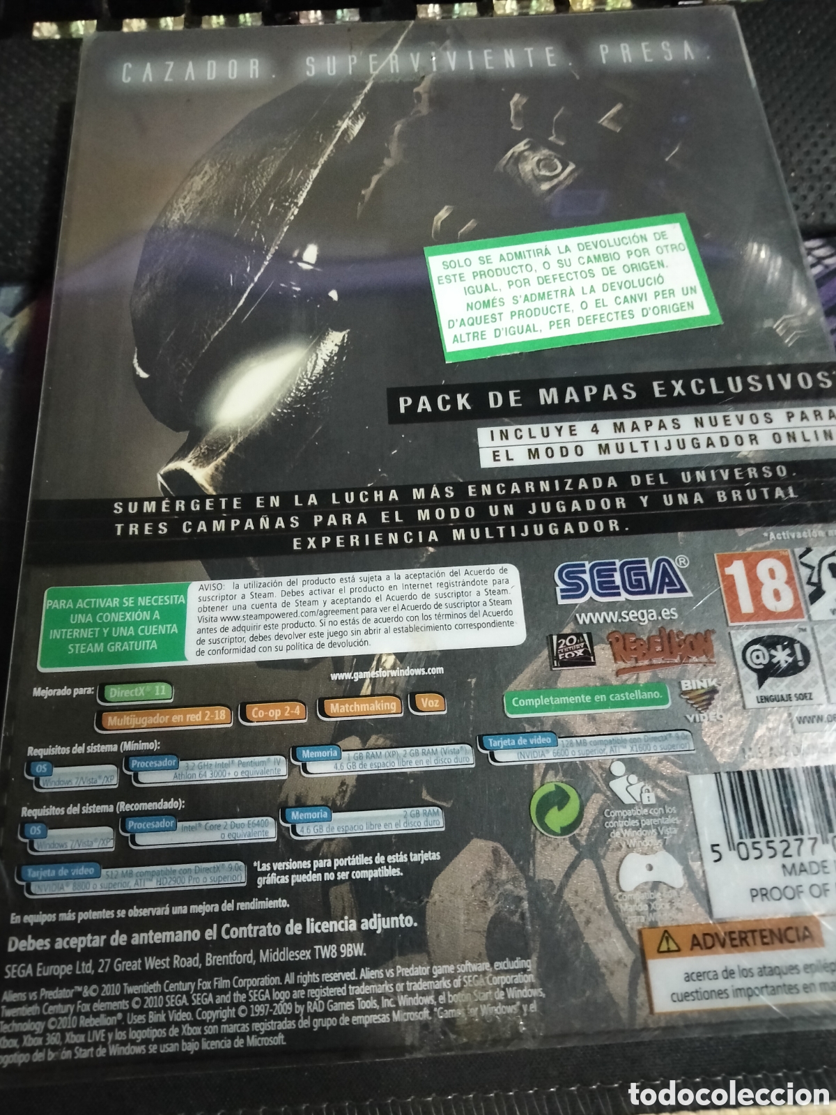 Videojuegos y consolas: Aliens VS predator steelbook Pc - Foto 2